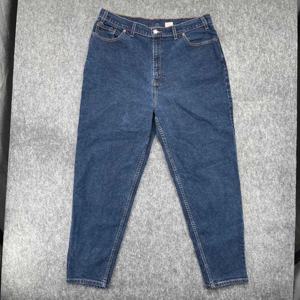 Levis 550 Relaxed Fit Jeans Womens W18 Tapered Leg Blue Denim High Rise Vintage